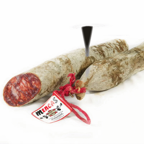 CHORIZO IBÉRICA DE BELLOTA  MENCAS (2 unidades de 650 grs, envasada al vacio ) sin gluten - Image 2